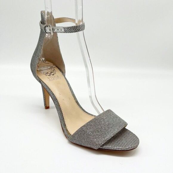 VINCE CAMUTO Court Metallic Ankle Strap Sandals - Picture 2 of 10